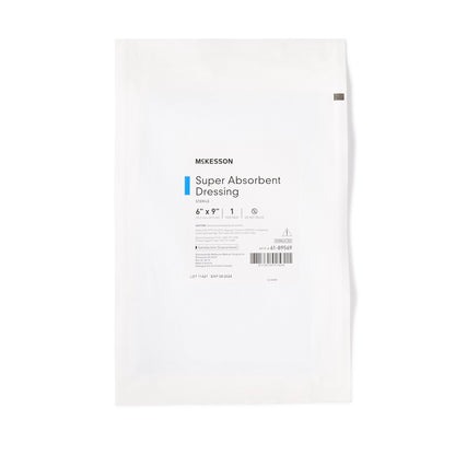 McKesson Super Absorbent Dressing 6 X 9 Inch Rectangle (682971_EA)
