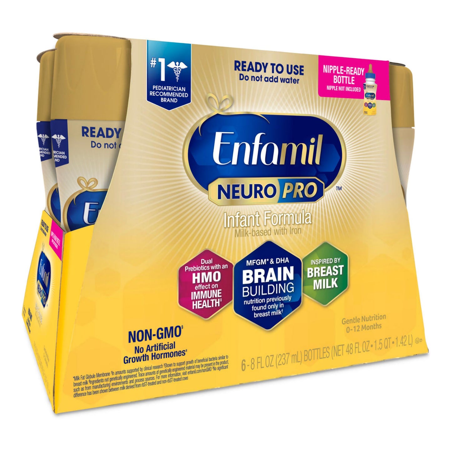 Enfamil NeuroPro™ Infant Formula Unflavored 8 oz. Bottle Liquid Iron (1206984_CT)