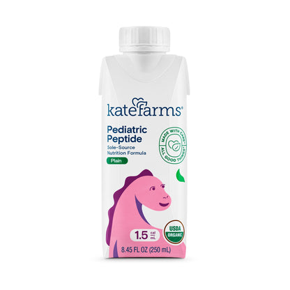 Kate Farms Pediatric Peptide 1.5 Pediatric Oral Supplement Plain Flavor 8.45 oz. Carton Liquid Organic Hydrolyzed Pea Protein (1184932_CS)