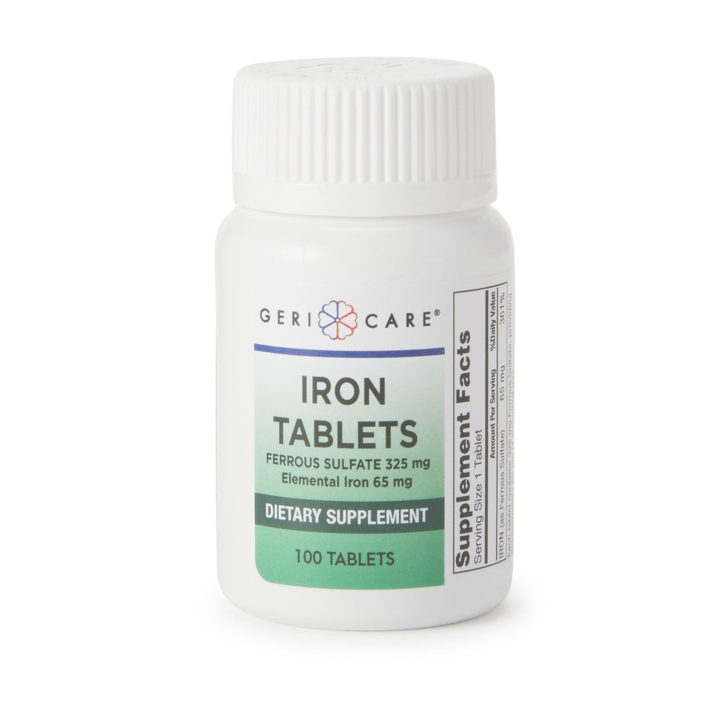 Geri-Care® Mineral Supplement Iron 325 mg Strength Tablet 100 per Bottle (555697_CS)