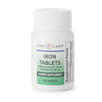 Geri-Care® Mineral Supplement Iron 325 mg Strength Tablet 100 per Bottle (555697_CS)