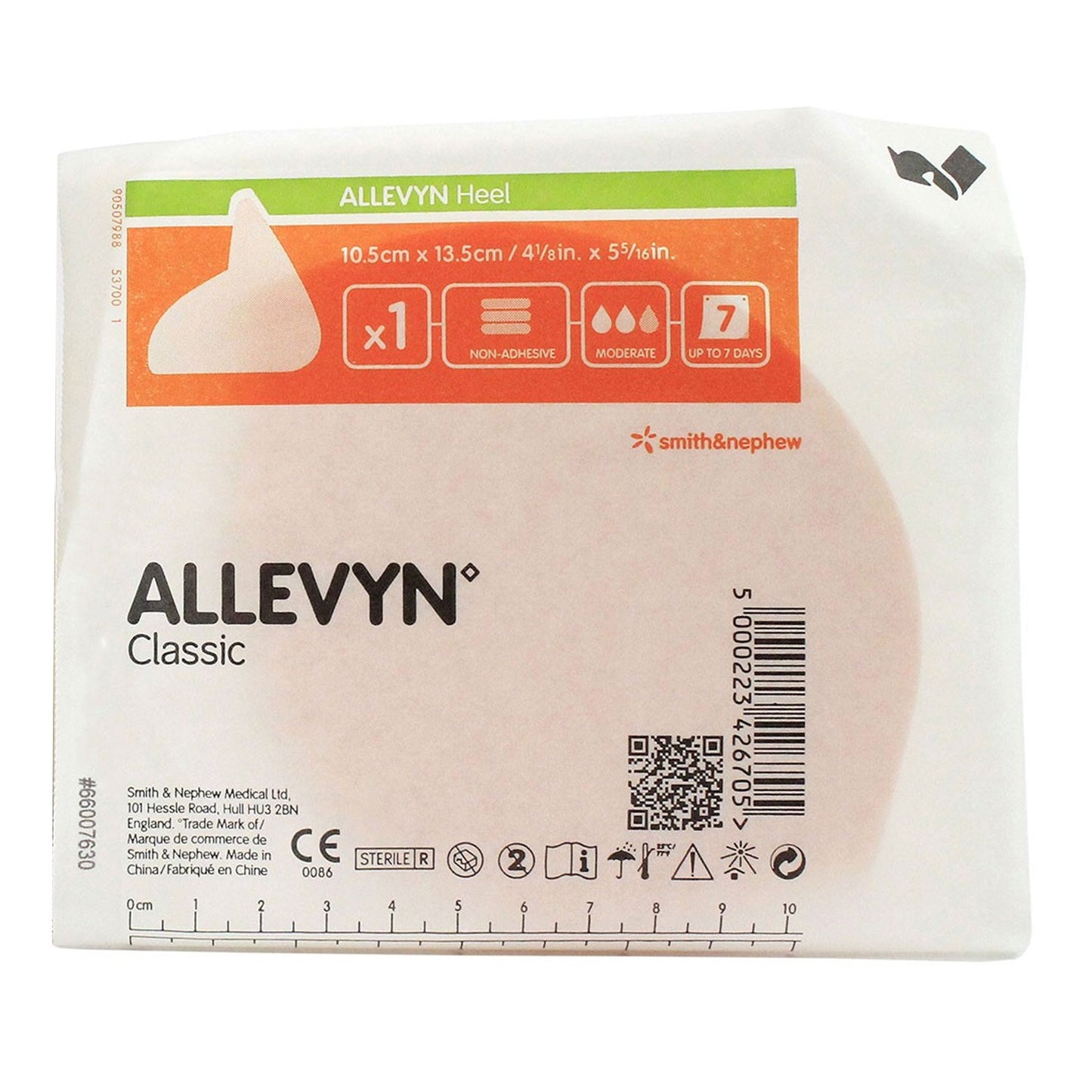 Allevyn Heel Foam Dressing 4-1/2 X 5-1/2 Inch Without Border Film Backing Nonadhesive Heel Sterile (407366_CS)
