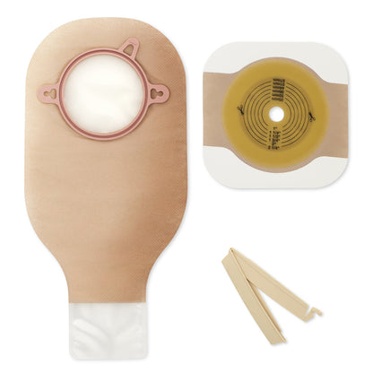 New Image™ Ileostomy / Colostomy Pouch Two-Piece System 12 Inch Length Flat, Trim to Fit 2-1/4 Inch Stoma Drainable (532941_BX)