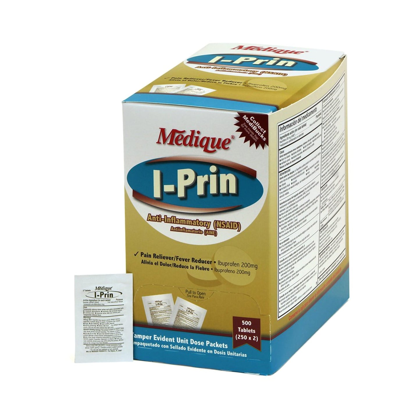 I-Prin Pain Relief 200 mg Strength Ibuprofen Tablet 250 per Box (260615_BX)