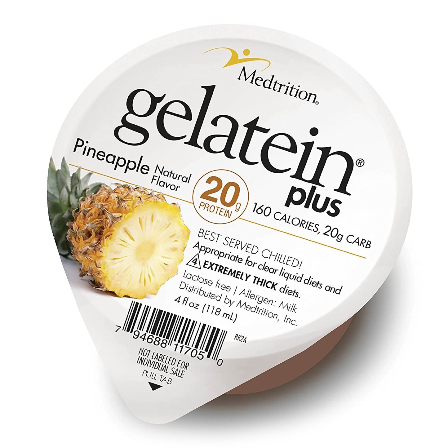 Gelatein® Plus Oral Supplement Pineapple Flavor Gel 4 oz. Cup (1010083_CS)