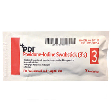 PDI® Impregnated Swabstick 10% Strength Povidone-Iodine Individual Packet NonSterile (188680_PK)