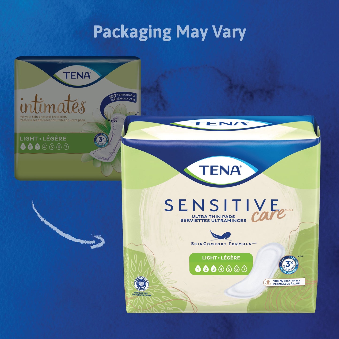 TENA Sensitive Care™ Bladder Control Pad 9 Inch Length Light Absorbency Dry-Fast Core™ One Size Fits Most (1121150_CS)