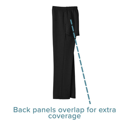 Silverts® Adaptive Pants Back Overlap 3X-Large Black Female (1219553_EA)