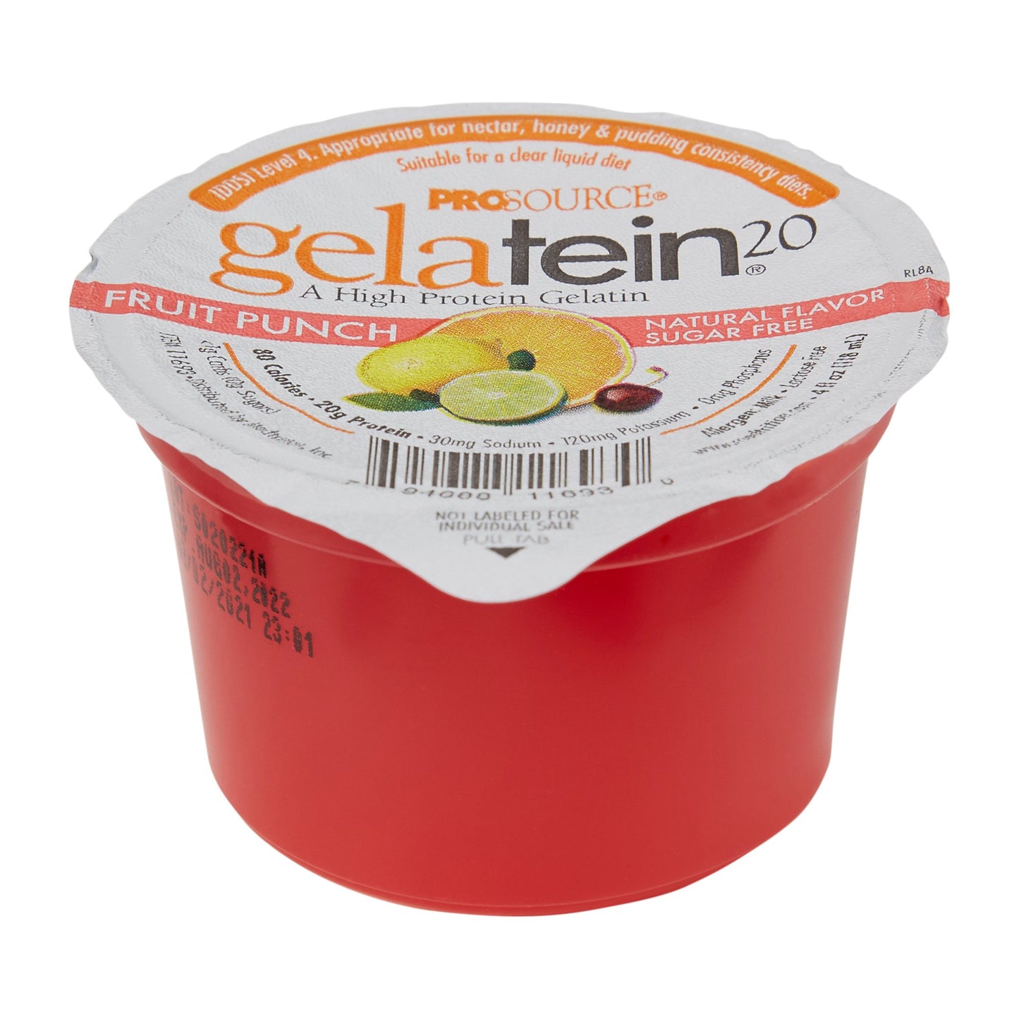 Gelatein® Oral Supplement Fruit Punch Flavor Gel 4 oz. Cup (778508_CS)