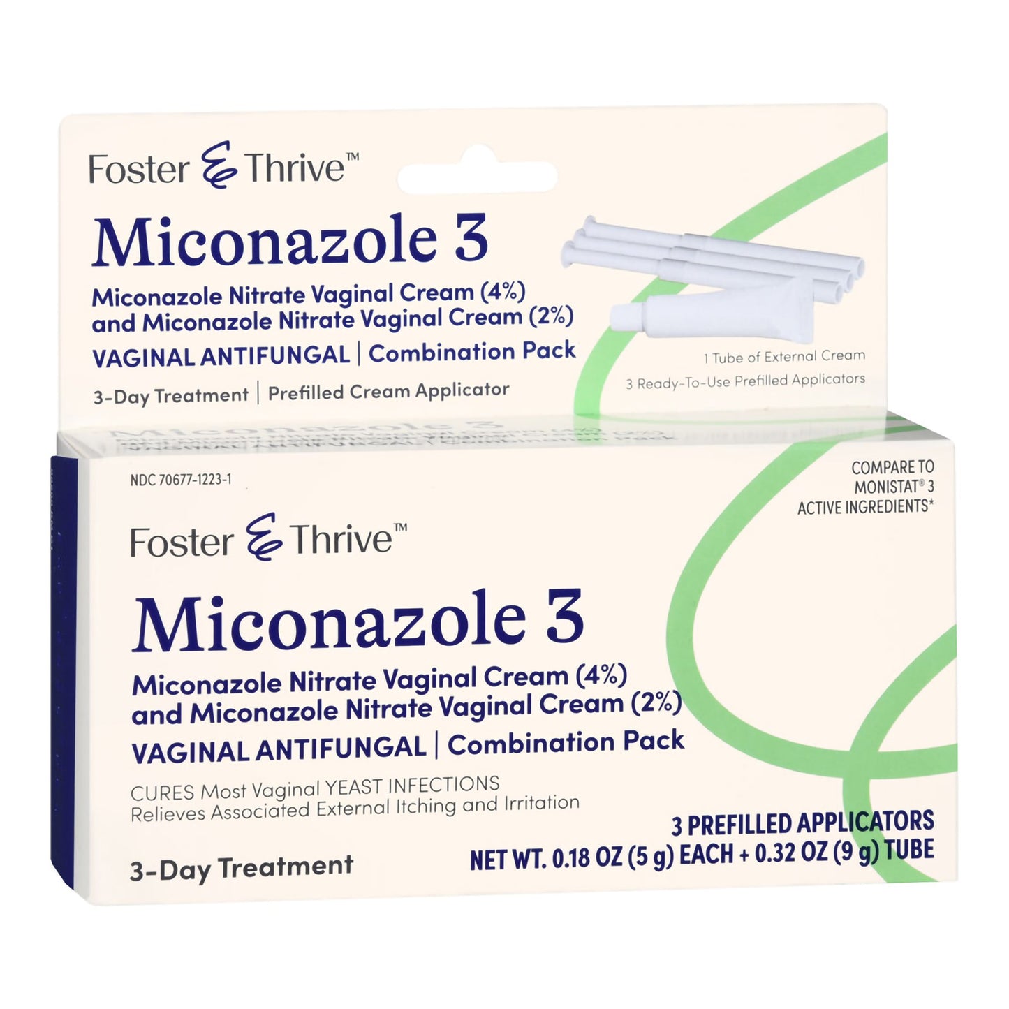 Foster & Thrive™ Vaginal Antifungal Kit 2% Strength / 200 mg Cream / Suppository (1244990_EA)
