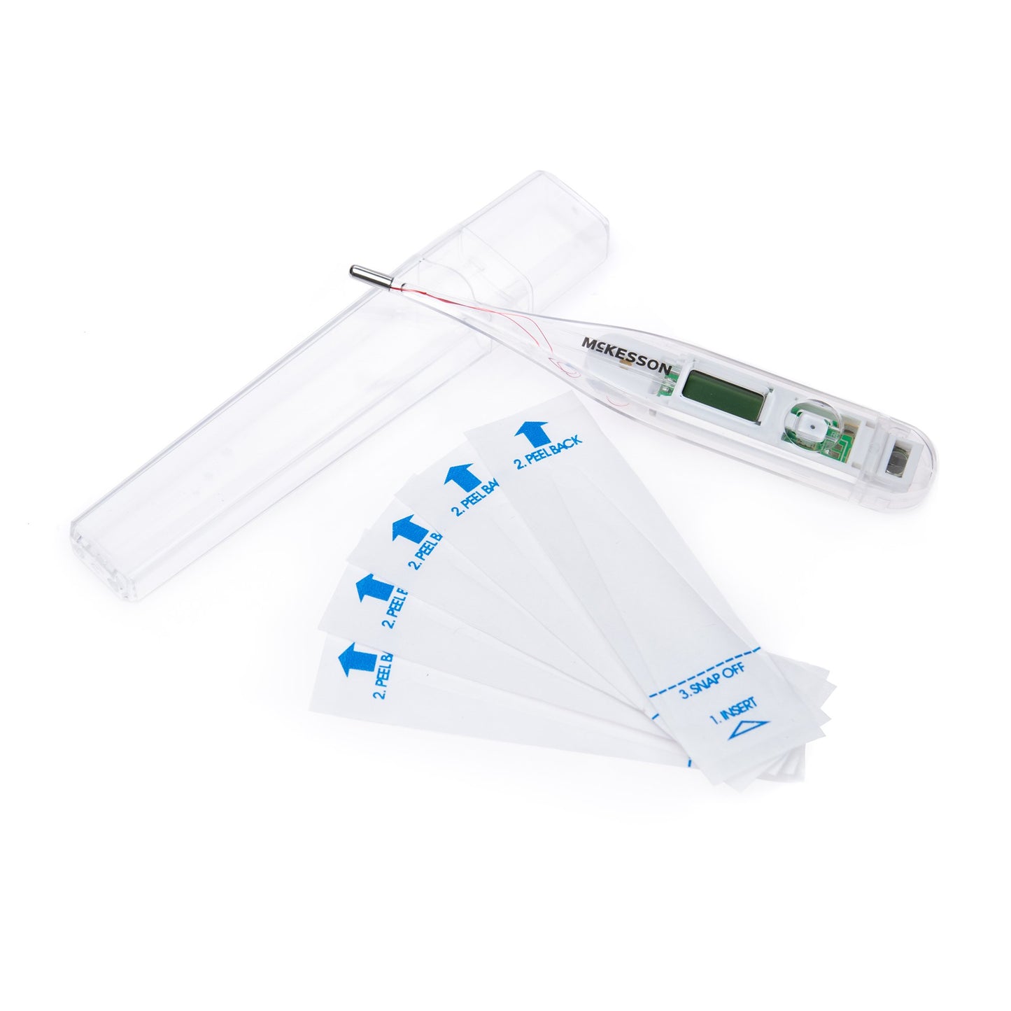 McKesson Digital Stick Thermometer Oral / Rectal / Axillary Probe Handheld (491097_BX)