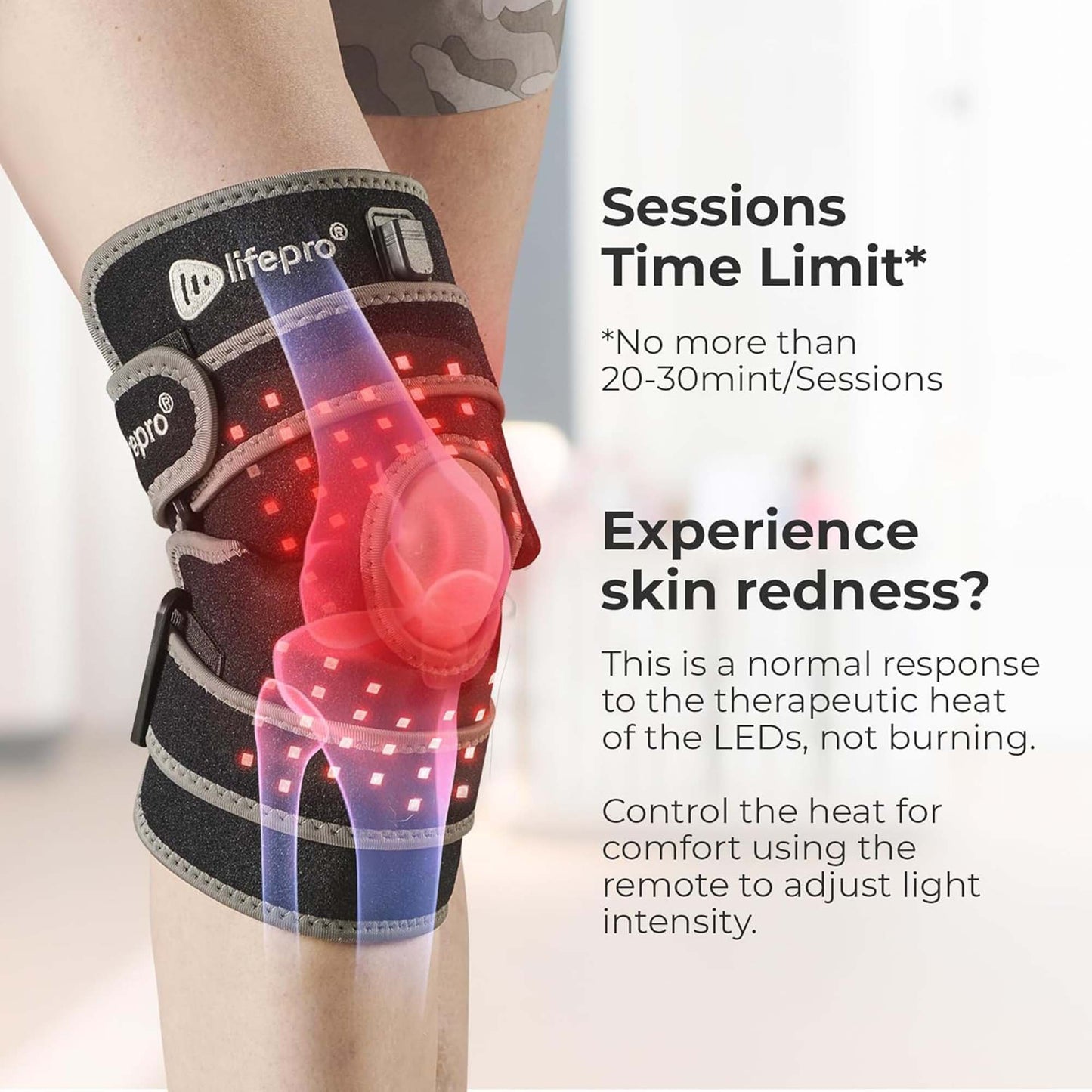 BioRecover™ Light Therapy Knee Brace One Size Fits Most Hook and Loop (1271036_EA)