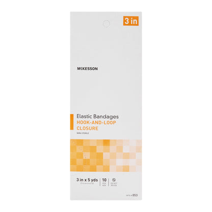 McKesson Elastic Bandage 3 Inch X 5 Yard Single Hook and Loop Closure Tan NonSterile Standard Compression (911814_BX)