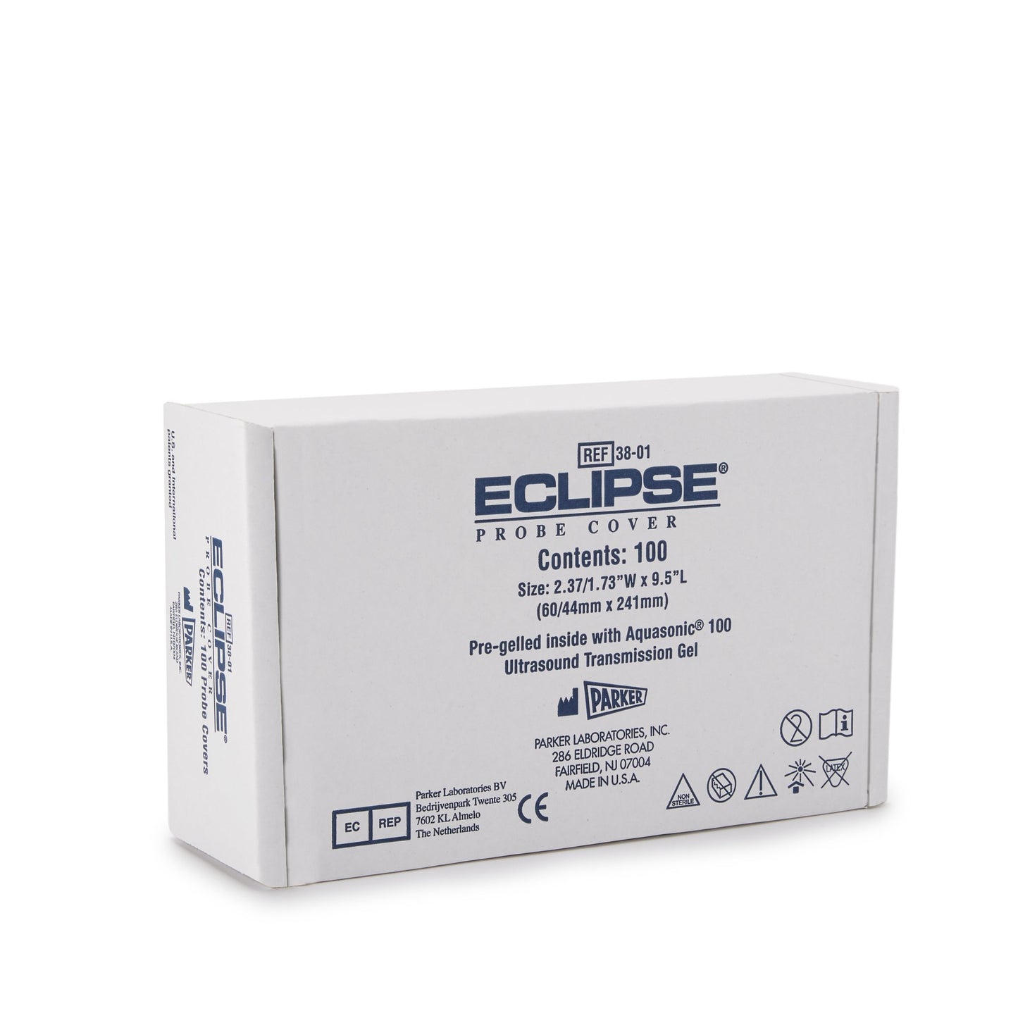 Eclipse® Ultrasound Probe Cover 2-1/2 Inch tapered to 1-3/4 X 9-1/2 Inch Polyisoprene NonSterile Tapered (316682_CS)