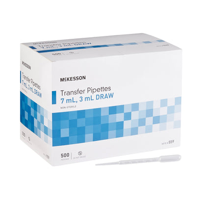McKesson Transfer Pipette 7.5 mL 0.5 to 3 mL Graduation Increments NonSterile (911826_CS)