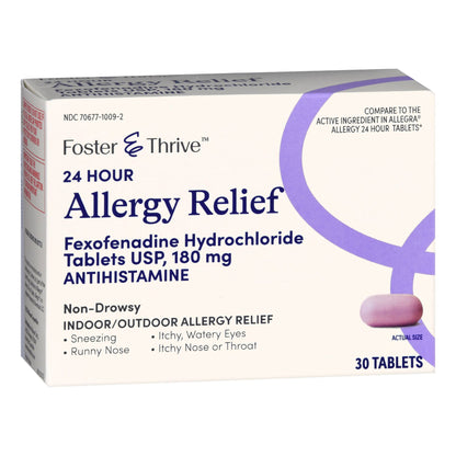 Foster & Thrive™ Allergy Relief 180 mg Strength Tablet 30 per Box (1238970_BX)