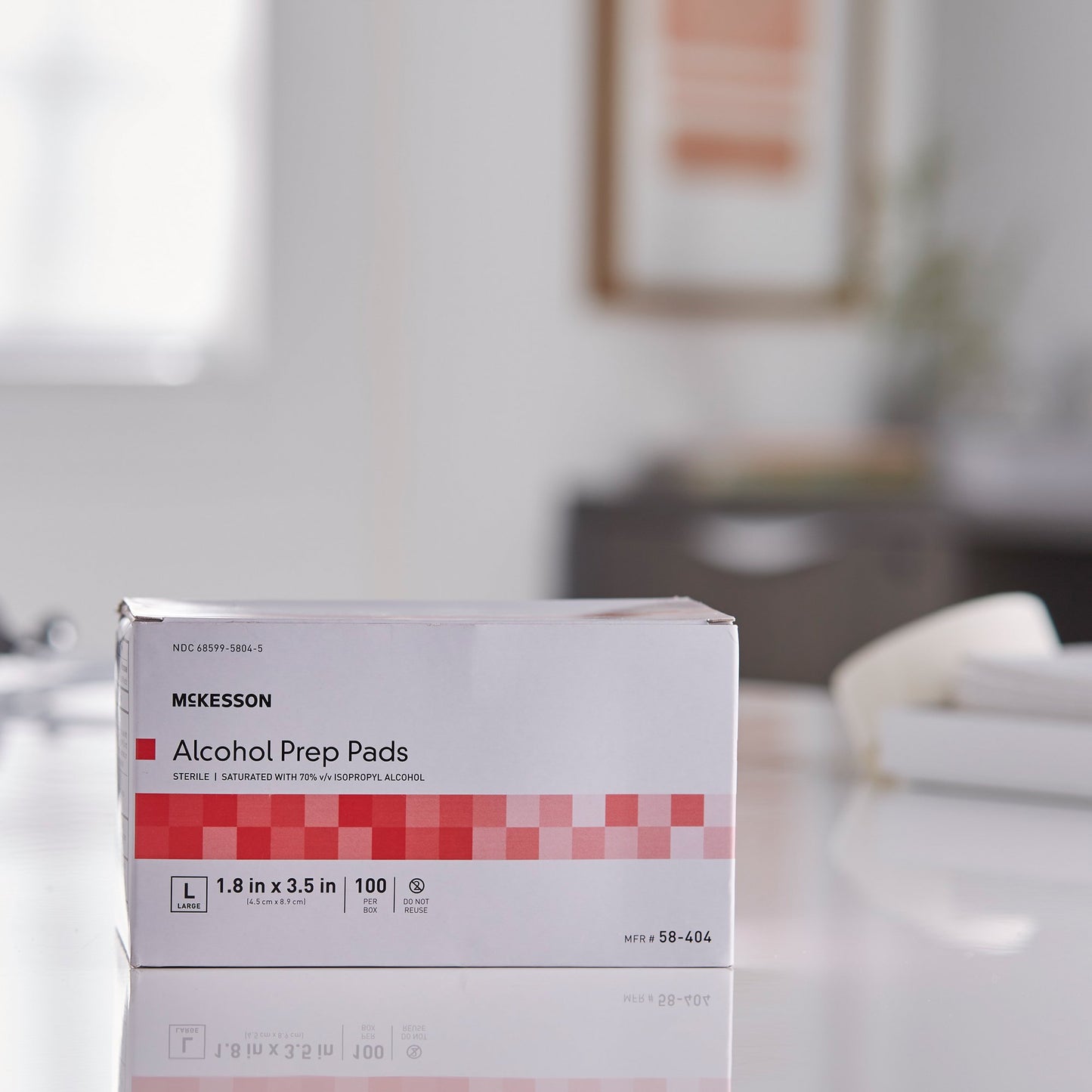 McKesson Alcohol Prep Pad 70% Strength Isopropyl Alcohol Individual Packet Large Sterile (225940_CS)