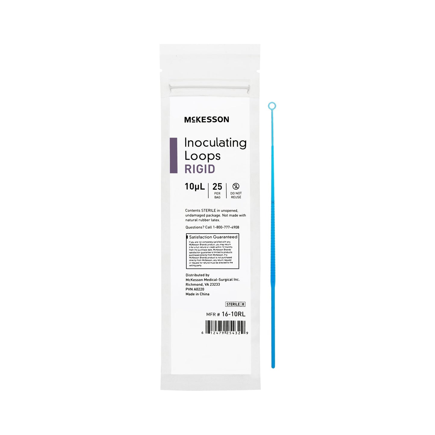 McKesson Inoculating Loop 10 µL Polystyrene Integrated Handle Sterile (1175310_BG)