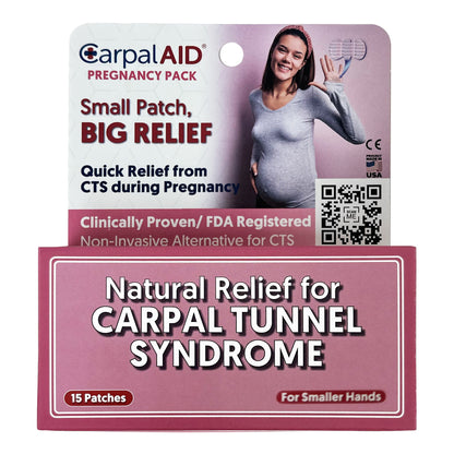 Carpal AID® Patch Pregnancy Hand-Based Carpal Tunnel Support Plastic Left or Right Hand Clear Small (1233612_PK)