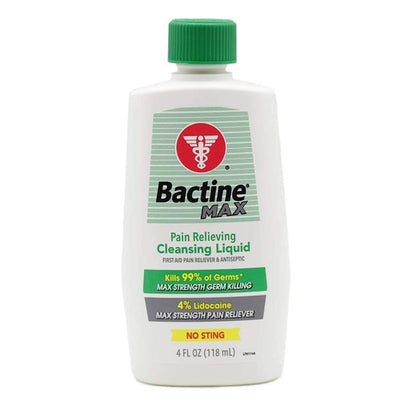Bactine® MAX Pain Relieving Antiseptic BZK (Benzalkonium Chloride) / Lidocaine HCl Topical Liquid 4 oz. Bottle (1143885_EA)