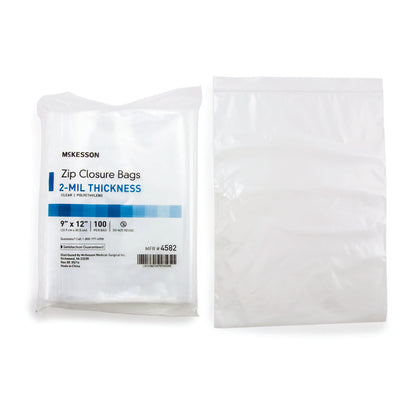 McKesson Reclosable Bag 9 X 12 Inch Polyethylene Clear Zipper Closure (911644_BX)
