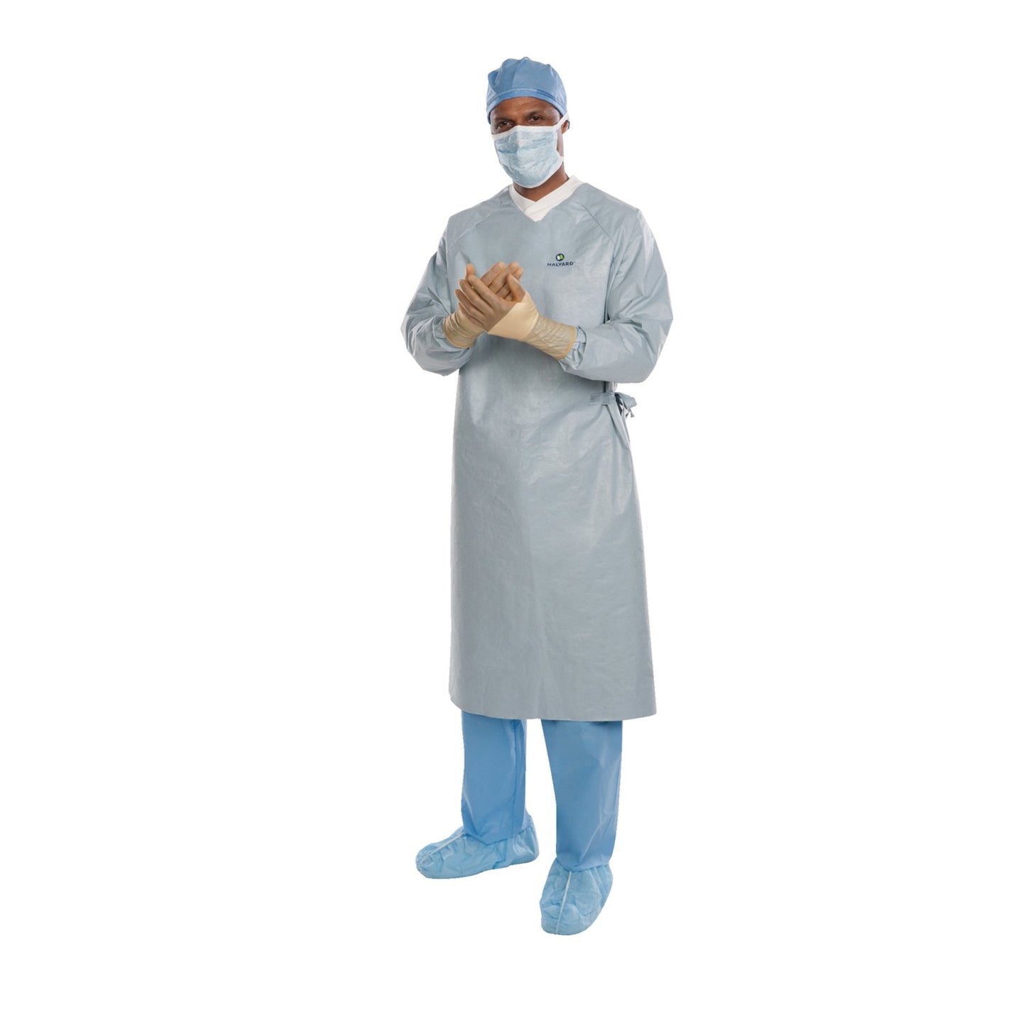 Aero Chrome Surgical Gown with Towel X-Large / X-Long Silver Sterile AAMI Level 4 Disposable (1059362_CS)