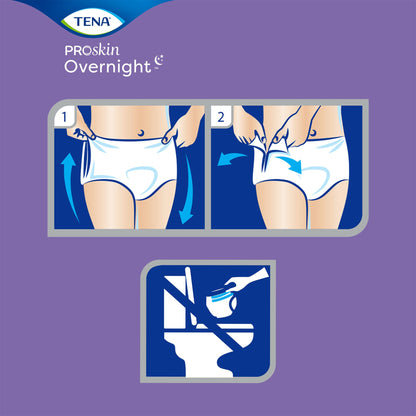 TENA ProSkin Overnight™ Super Unisex Adult Absorbent Underwear Pull On with Tear Away Seams Medium Disposable Heavy Absorbency (1053408_CS)