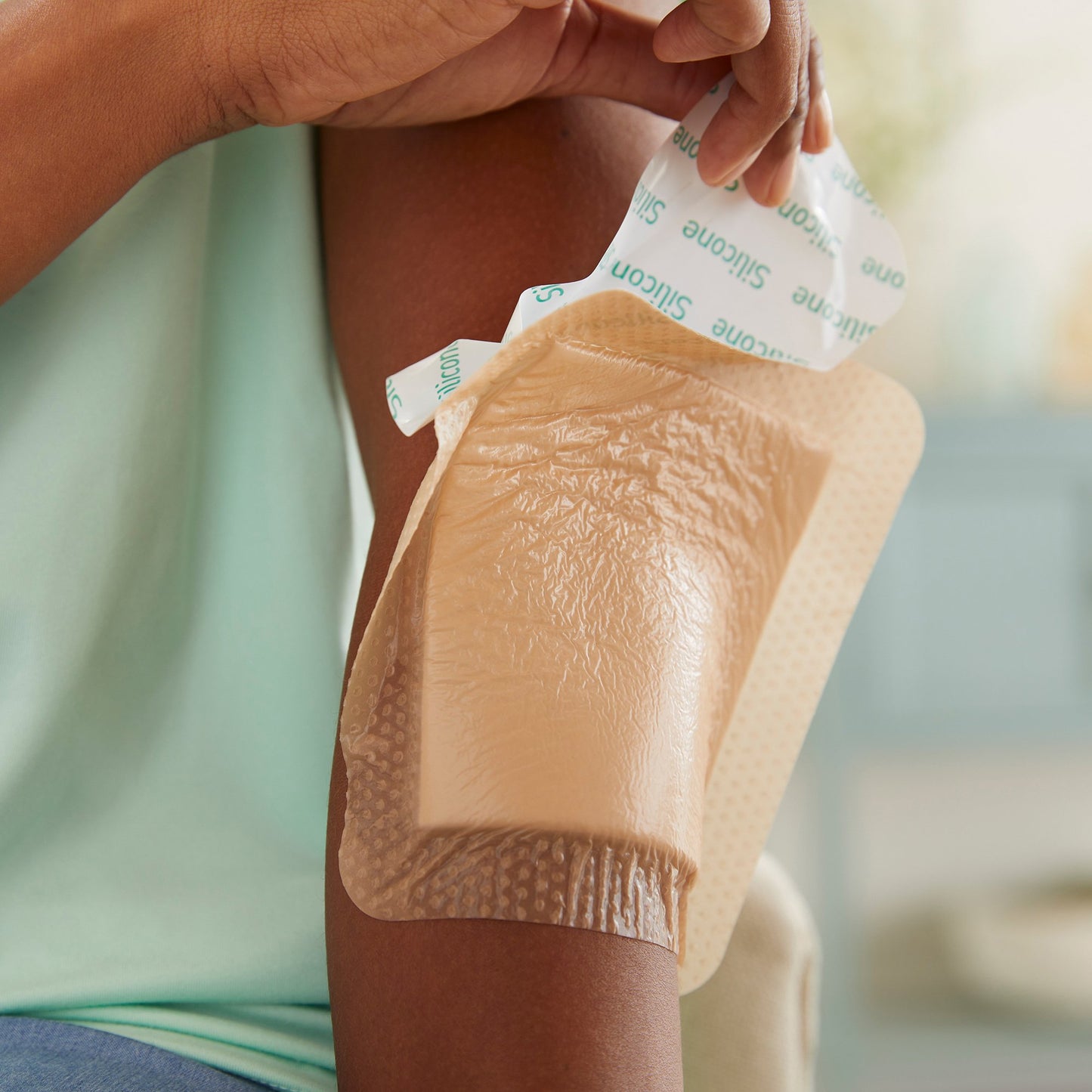McKesson Foam Dressing 6 X 6 Inch With Border Film Backing Silicone Gel Adhesive Square Sterile (886433_CS)