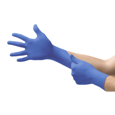 Micro-Touch® Nitrile Exam Glove Small NonSterile Nitrile Standard Cuff Length Textured Fingertips Blue Chemo Tested (703150_BX)