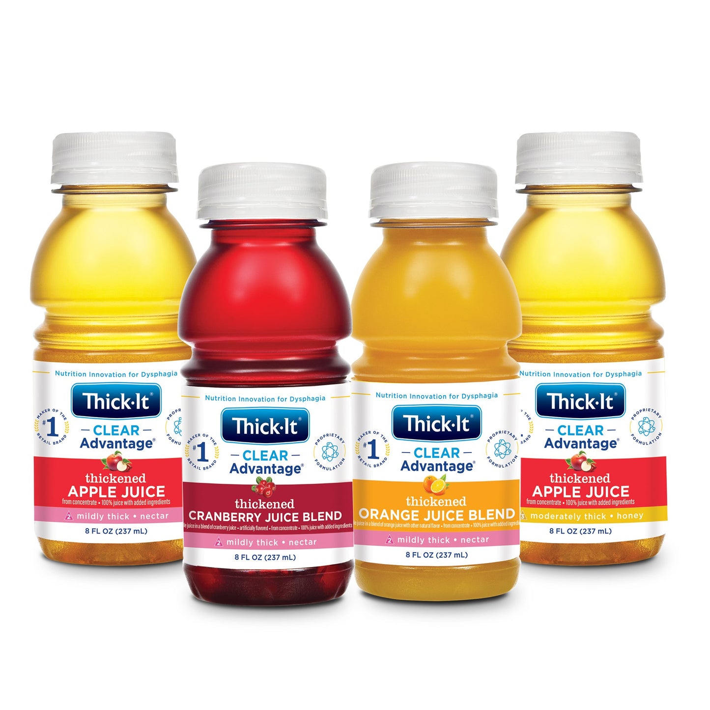 Thick-It® Clear Advantage® Thickened Beverage 8 oz. Bottle Cranberry Flavor Liquid IDDSI Level 2 Mildly Thick (803173_EA)