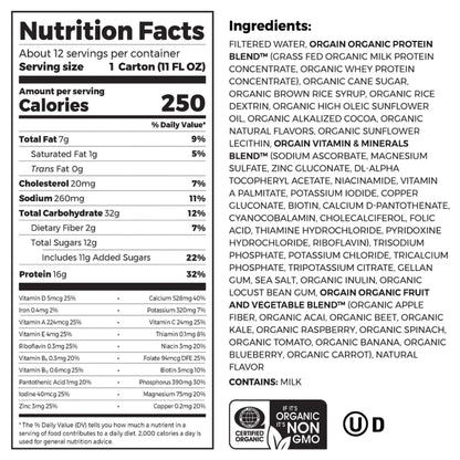 Orgain® Organic Nutritional Shake Oral Supplement Creamy Chocolate Fudge Flavor Liquid 11 oz. Carton (1039287_CS)