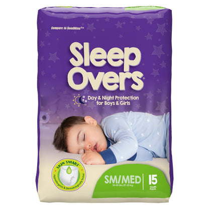 Cuties® Sleep Overs® Unisex Youth Absorbent Underwear Pull On with Tear Away Seams Small / Medium Disposable Heavy Absorbency (713142_BG)