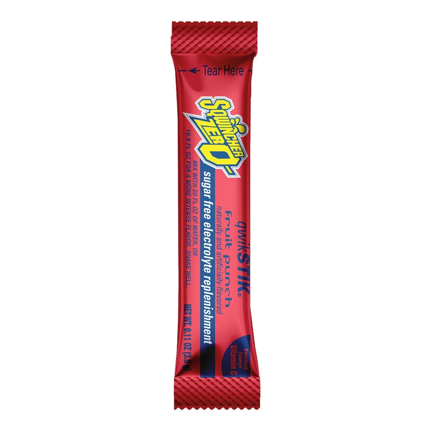 Sqwincher® Quik Stik® Zero Oral Electrolyte Solution Fruit Punch Flavor 0.11 oz. Electrolyte (1057735_CS)