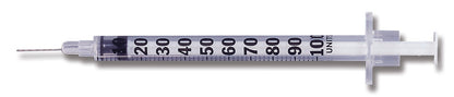 Micro-Fine™ Standard Insulin Syringe with Needle 1 mL 5/8 Inch 27 Gauge NonSafety Regular Wall (119_BX)