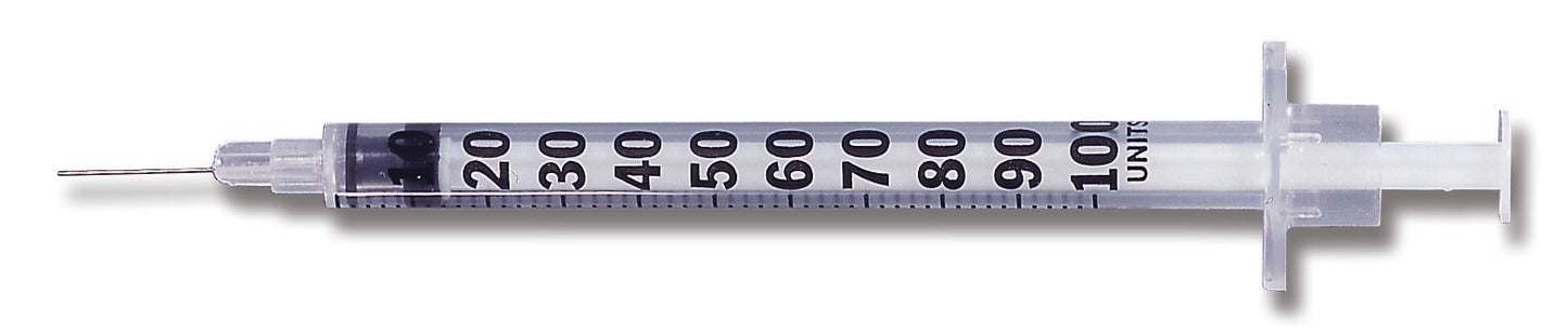 Micro-Fine™ Standard Insulin Syringe with Needle 1 mL 5/8 Inch 27 Gauge NonSafety Regular Wall (119_CS)