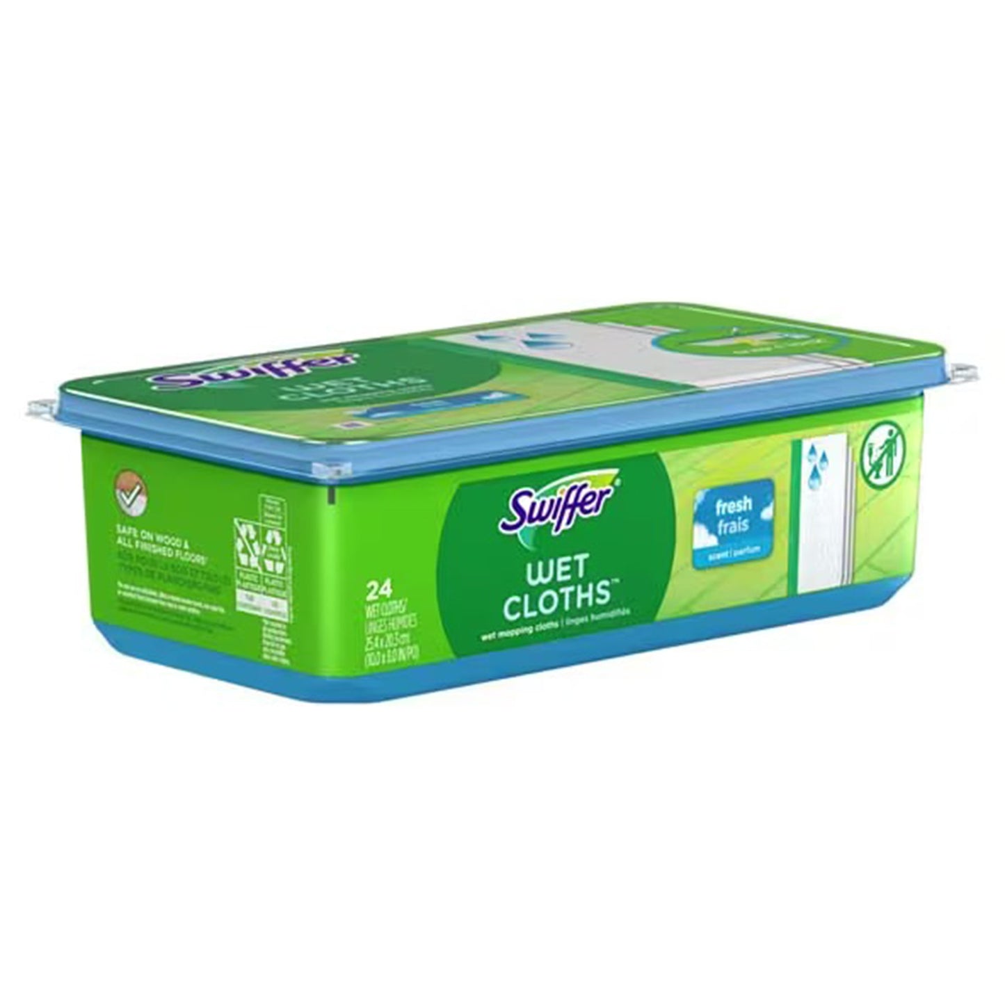 Swiffer® Wet Saturated Wet Mop Pad Bound Edge White Cloth Disposable (1260306_BX)