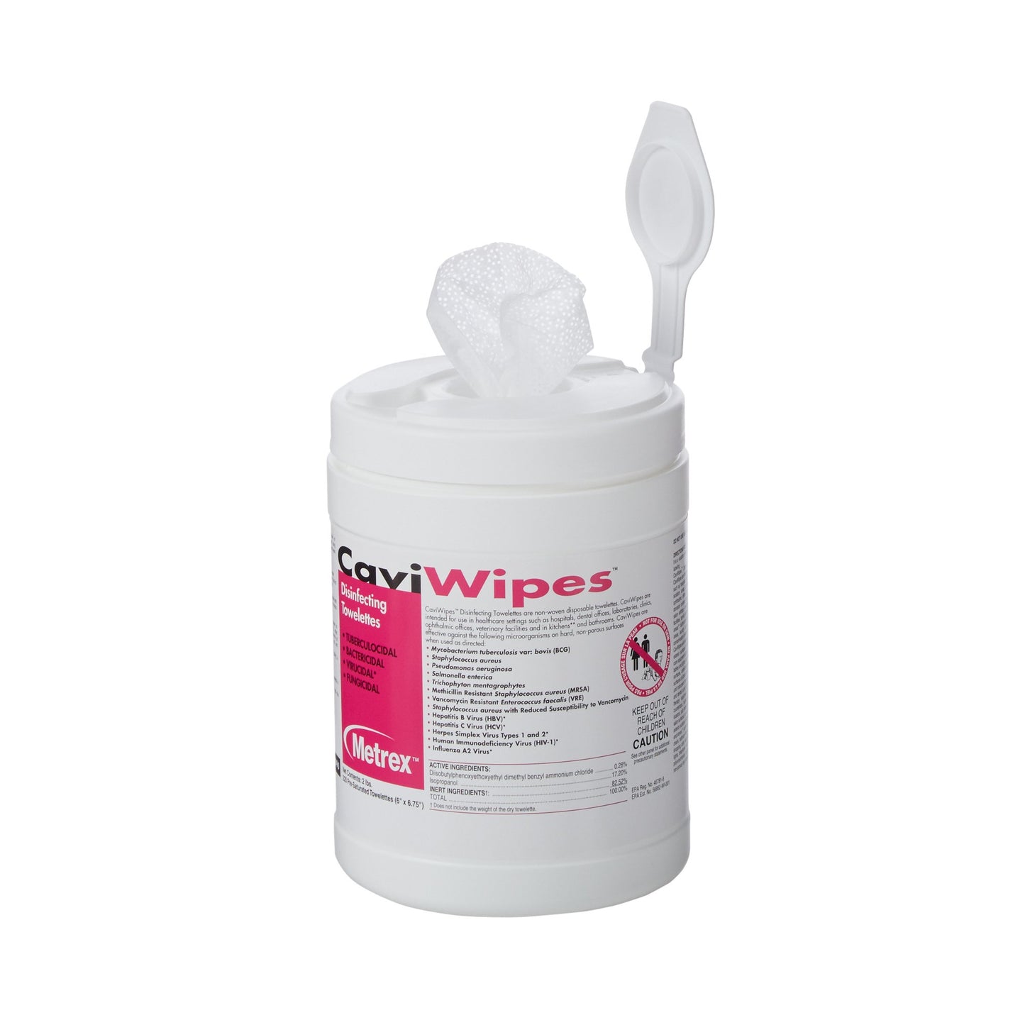 CaviWipes™ Surface Disinfectant Premoistened Alcohol Based Manual Pull Wipe 220 Count Canister Alcohol Scent NonSterile (884611_CS)