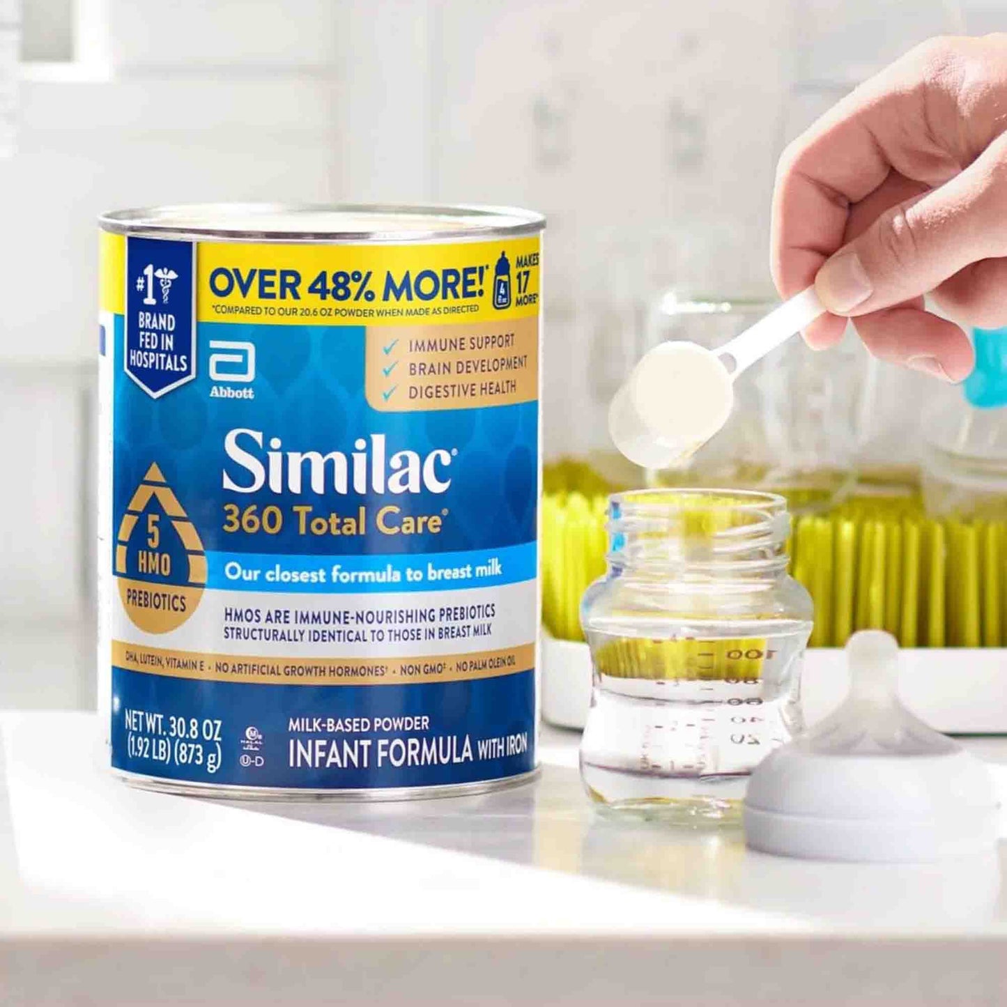 Similac® 360 Total Care® Infant Formula Unflavored 30.8 oz. Can Powder Iron (1230116_CT)