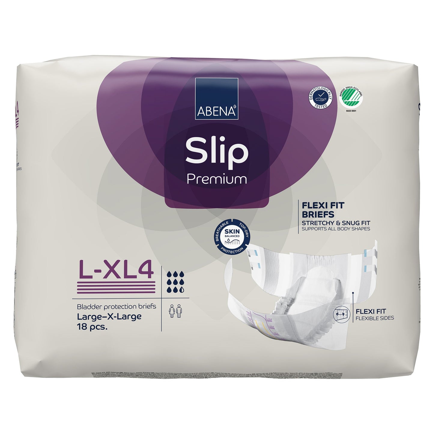 Abena Slip Flexi Fit Unisex Adult Incontinence Brief Large / X-Large Disposable Heavy Absorbency (1246196_PK)