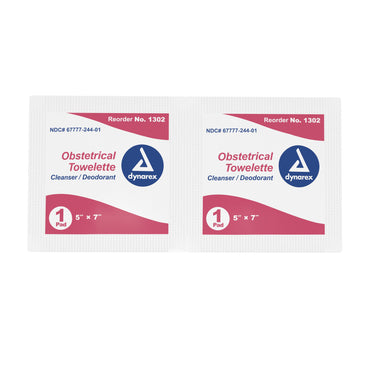 Dynarex® Obstetrical Cleansing Towelette Individual Packet Scented 100 Count (809780_CS)