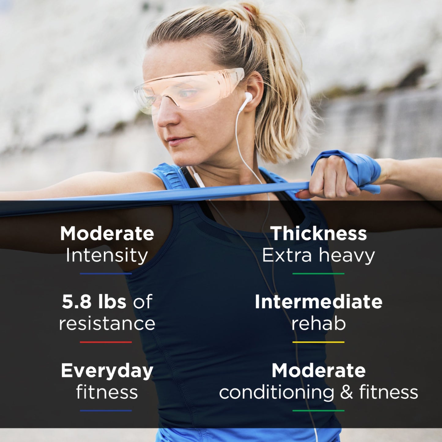 TheraBand® Exercise Resistance Band Blue 6 Inch X 25 Yard X-Heavy Resistance (480033_EA)