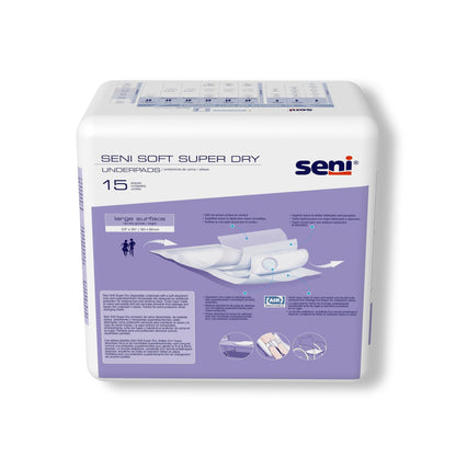 Seni® Soft Super Dry Disposable Underpad 23 X 35 Inch Cellulose Pulp Light Absorbency (1223798_PK)