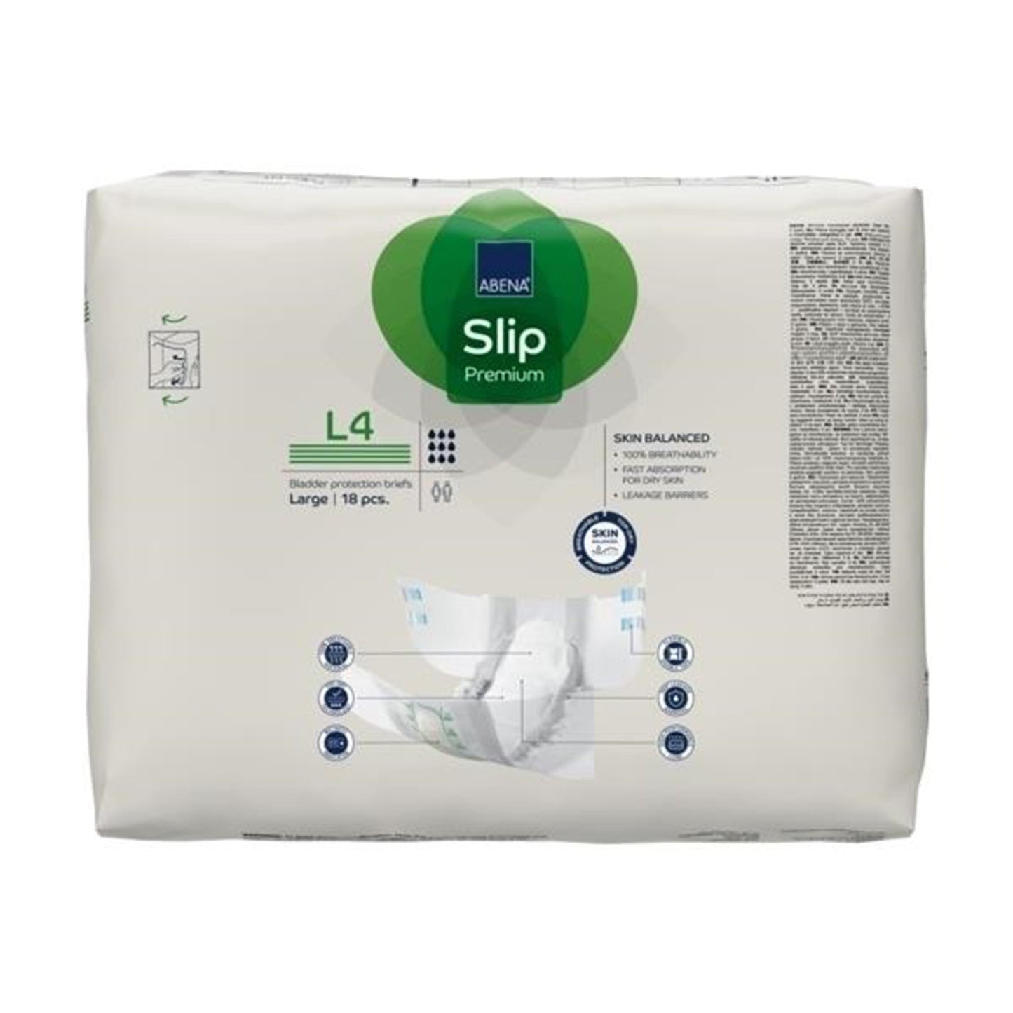 Abena® Slip Premium L4 Unisex Adult Incontinence Brief Large Disposable Heavy Absorbency (1218208_PK)