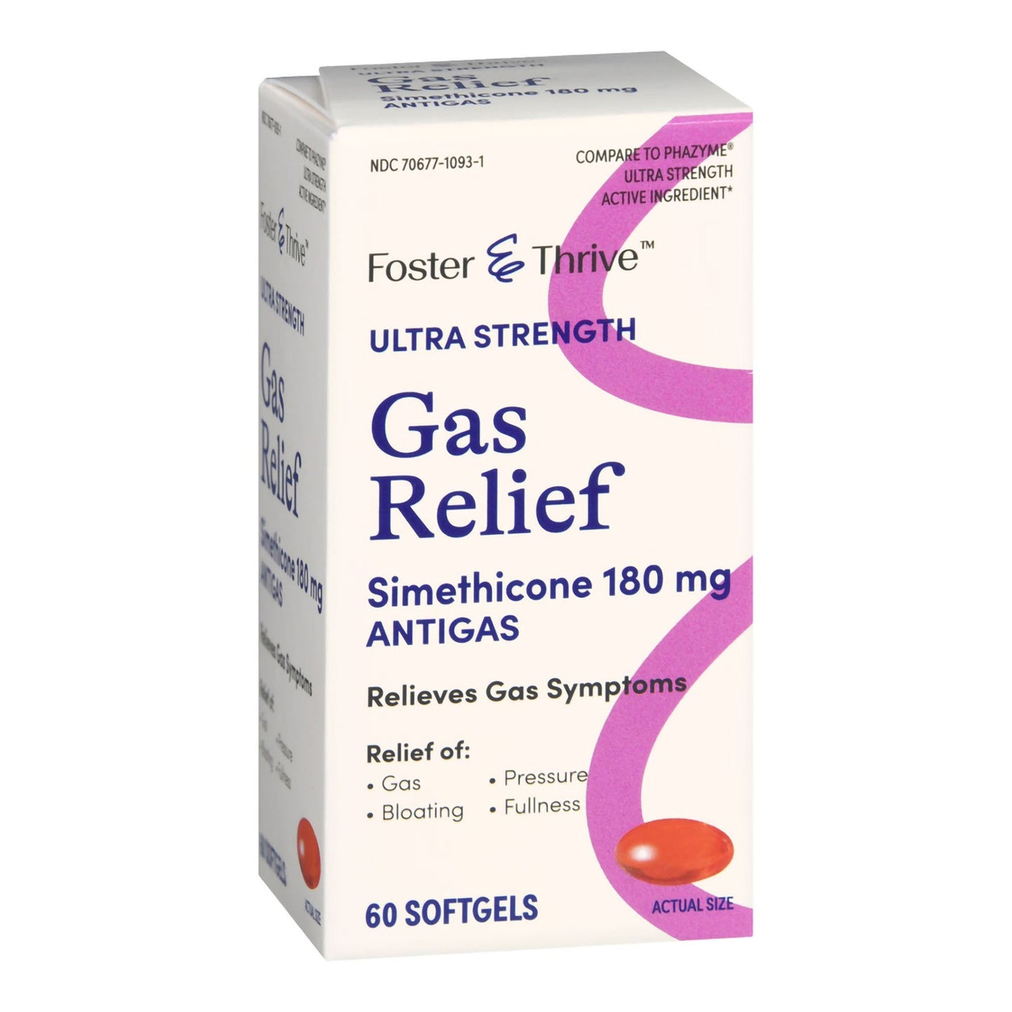 Foster & Thrive™ Gas Relief 180 mg Strength Softgel 60 per Bottle (1235087_BT)