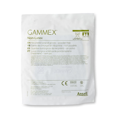 GAMMEX® Non-Latex Surgical Glove Size 6.5 Sterile Polyisoprene Standard Cuff Length Micro-Textured Green Chemo Tested (364344_CS)
