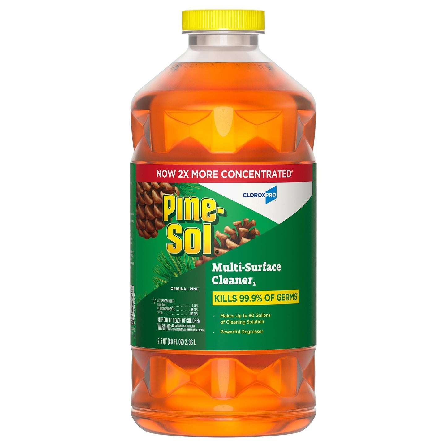 Pine-Sol® Surface Disinfectant Cleaner Broad Spectrum Manual Pour Liquid 80 oz. Bottle Pine Scent NonSterile (1255978_CS)
