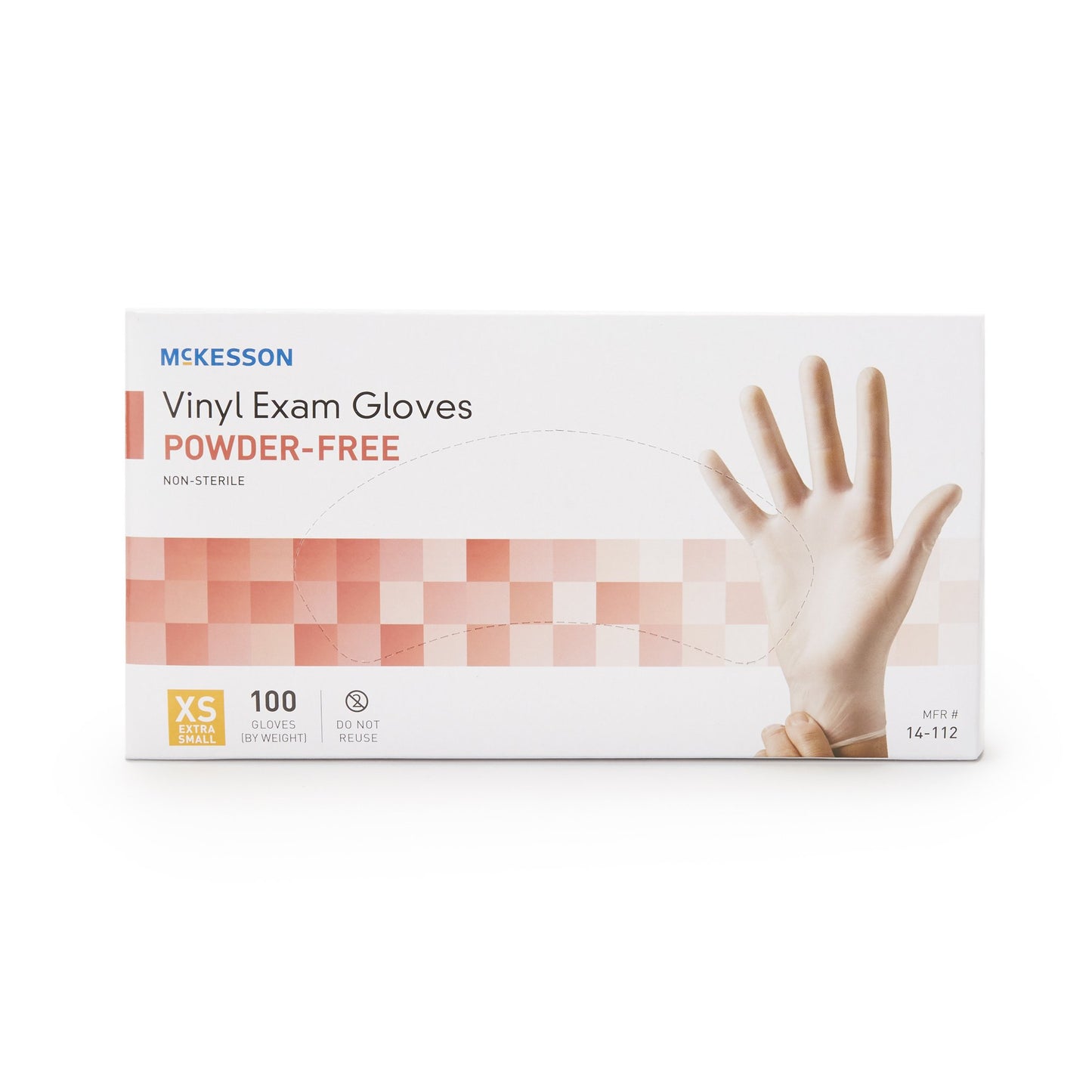 McKesson Exam Glove X-Small NonSterile Vinyl Standard Cuff Length Smooth Clear Not Rated (712735_BX)