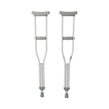 McKesson Underarm Crutches Youth 4 Foot 6 Inch to 5 Foot 2 Inch User Height Aluminum Frame 350 lbs. Weight Capacity (1065233_PR)