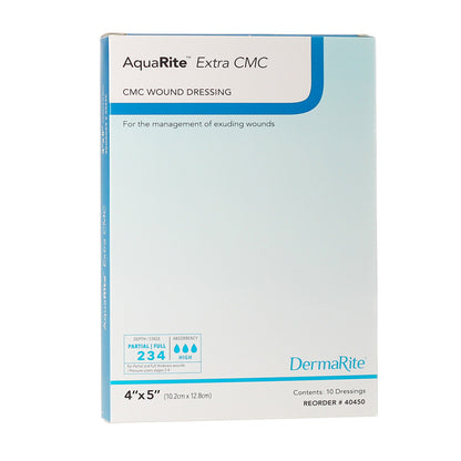 AquaRite™ Extra CMC Gelling Fiber Wound Dressing 4 X 5 Inch Rectangle Sterile (1068614_EA)
