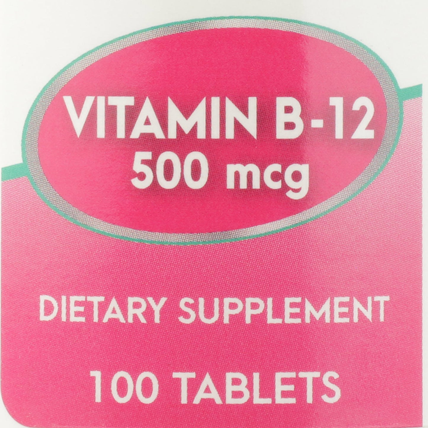 Geri-Care® Vitamin Supplement Vitamin B12 500 mcg Strength Tablet 100 per Bottle (1108646_BT)
